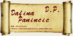 Dafina Paninčić vizit kartica